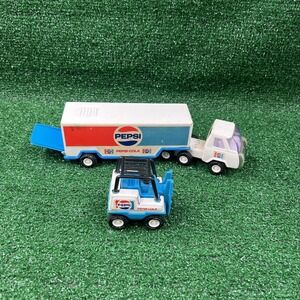 Pepsi Cola Buddy L Metal & Plastic Semi Truck & Fork Lift Missing Lifts Vintage‎